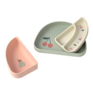 Set de vaisselle silicone (3pcs) - Happy Fruits, Cerise