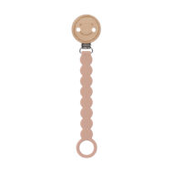 Attache sucette bois/silicone Tiny Smile, érable