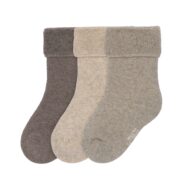 Chaussettes en tissu éponge - brun / beige - 12-14 (0-4m)