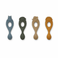 Lot de 4 cuillères en silicone bleu mix
