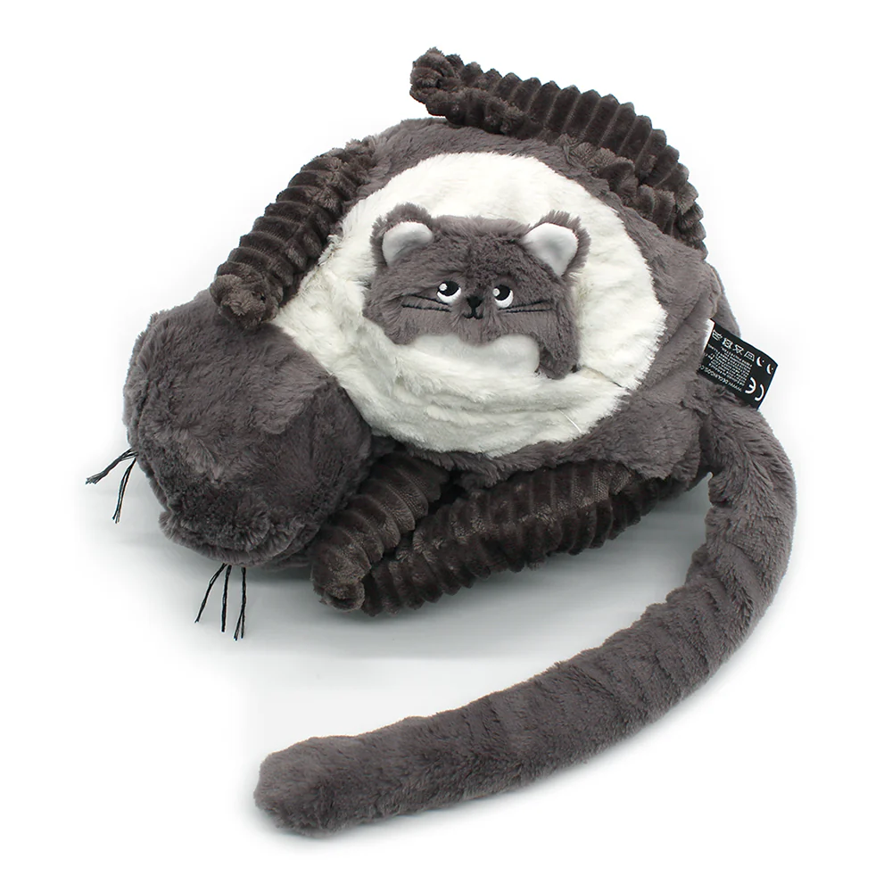 Peluche chat Miaou maman et son bébé gris - Les Ptipotos – Image 4
