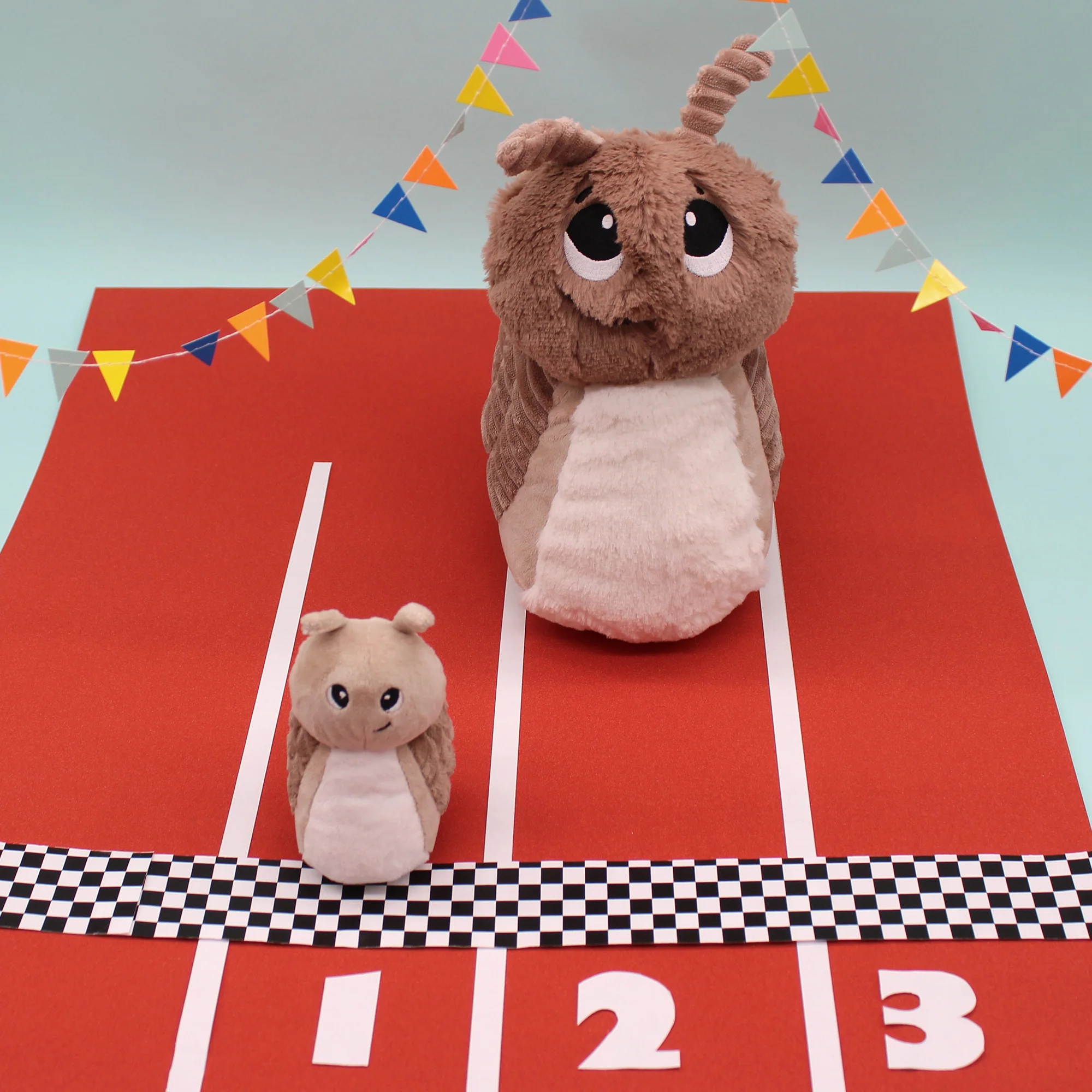 Peluche escargot Speedou maman et son bébé marron beige - Les Ptipotos – Image 4