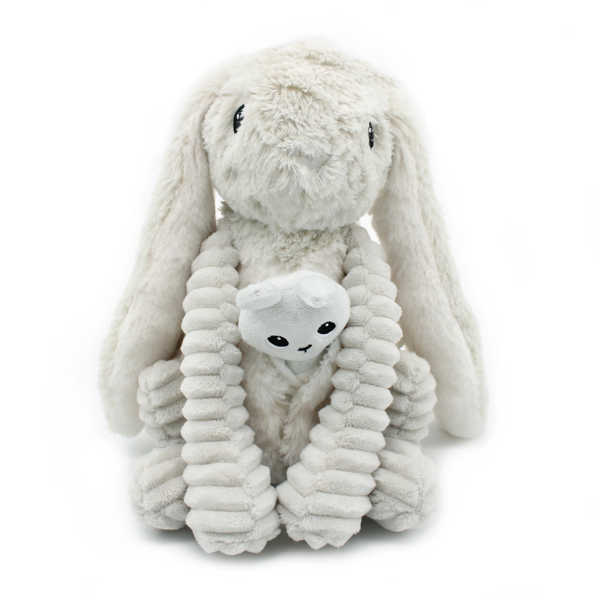 Peluche lapin Toudou maman et son bébé gris - Les Ptipotos – Image 3