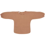 Bavoir manches longues en coton gaufré 6-24M cassonade