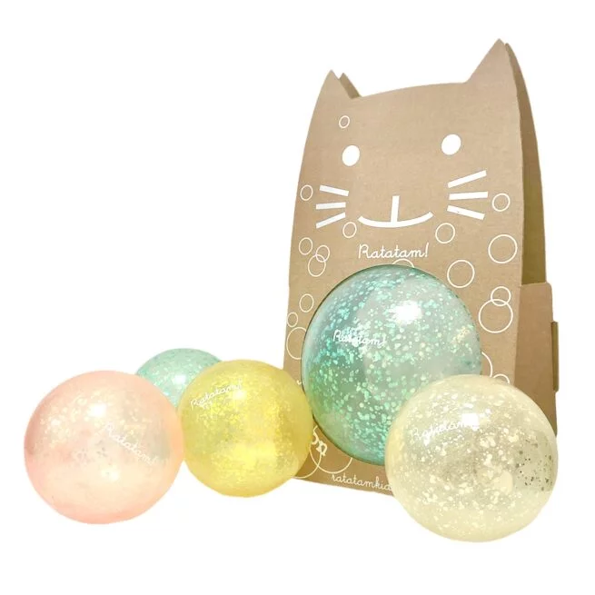 Ballon chat bulle jaune 15 cm – Image 3