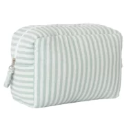 Trousse de toilette rayé vert de gris