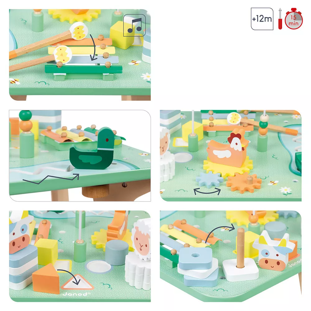 Table d'Activités Jolie Prairie (bois) – Image 3