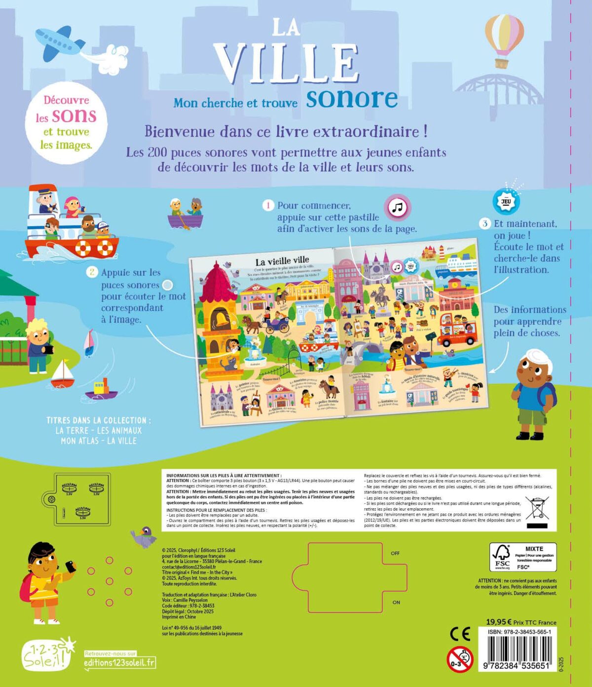 Mon cherche et trouve sonore 200 sons – La Ville - A baby Z