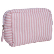 Trousse de toilette rayé rose