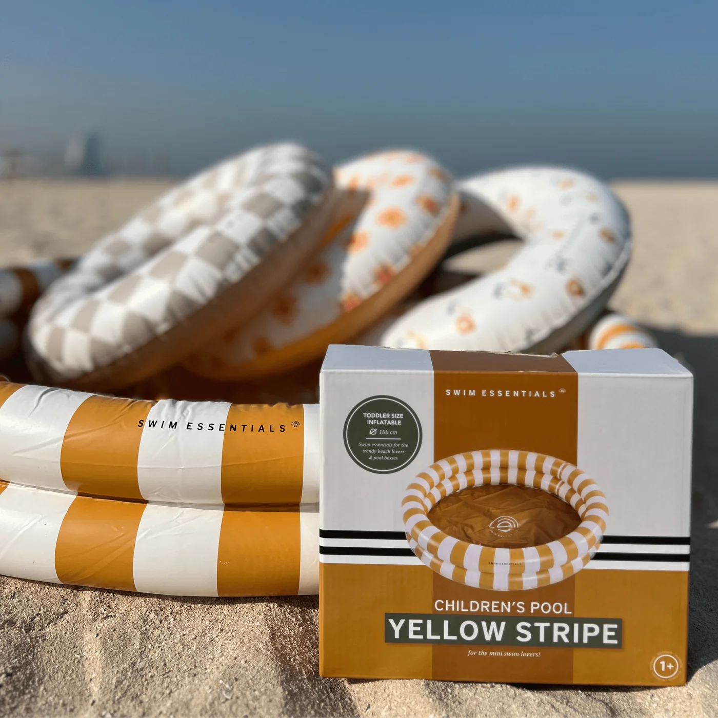 Piscine gonflable -  Ligné jaune - Ø 100 cm – Image 3