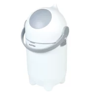 Poubelle DROPY blanc/gris