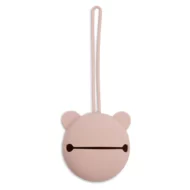 Étui à sucette en silicone rose