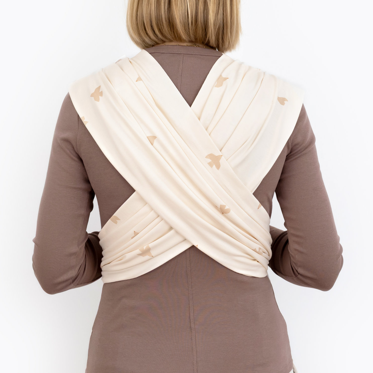 Porte-bébé DUO beige oiseaux – Image 5