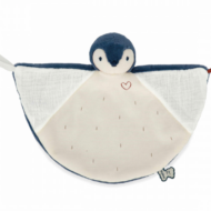 Doudou manchot bleu