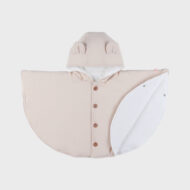 Poncho bébé, mousseline de coton bio - 6-18 mois