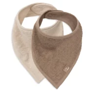 Bavoir Bandana - 2 pc - Sand/milky coffee