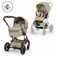 Balios S Lux avec nacelle pliable - Almond beige