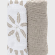 Lot de 2 langes 100x100cm, coton bio